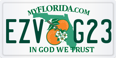 FL license plate EZVG23