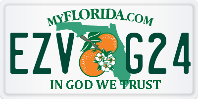 FL license plate EZVG24