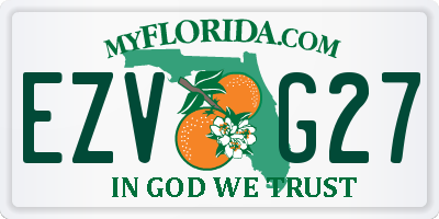 FL license plate EZVG27