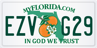 FL license plate EZVG29