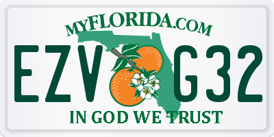 FL license plate EZVG32