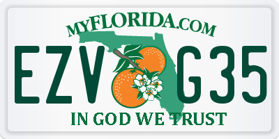 FL license plate EZVG35
