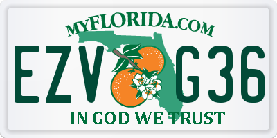 FL license plate EZVG36