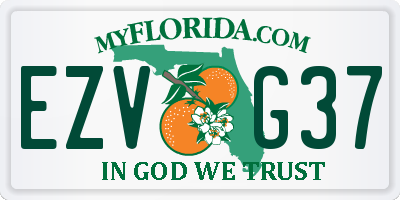 FL license plate EZVG37