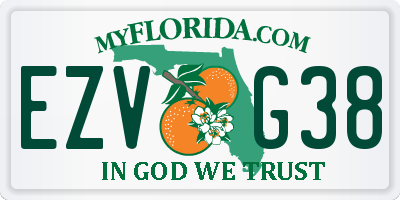 FL license plate EZVG38