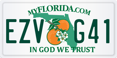 FL license plate EZVG41