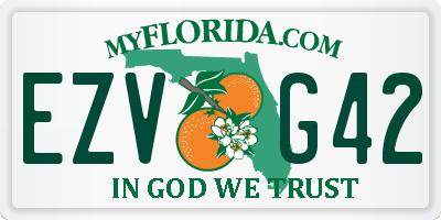 FL license plate EZVG42