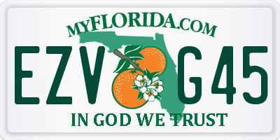 FL license plate EZVG45