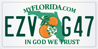 FL license plate EZVG47