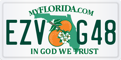 FL license plate EZVG48