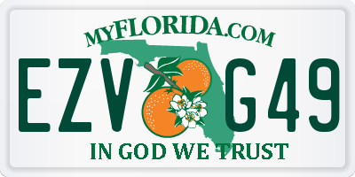 FL license plate EZVG49