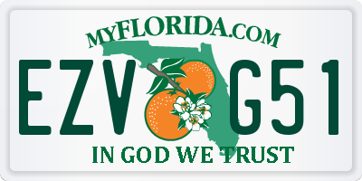 FL license plate EZVG51