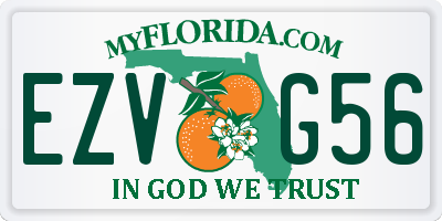 FL license plate EZVG56