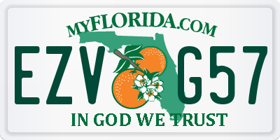 FL license plate EZVG57