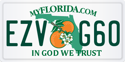 FL license plate EZVG60