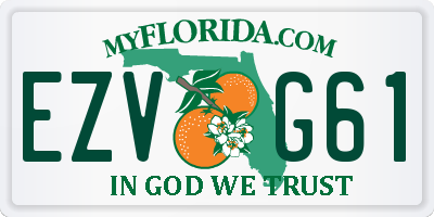 FL license plate EZVG61