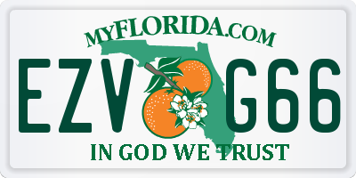 FL license plate EZVG66