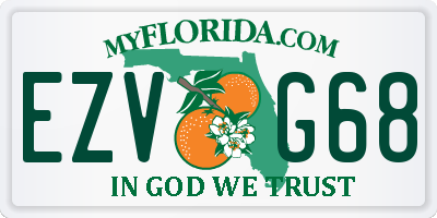 FL license plate EZVG68