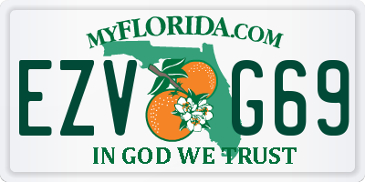 FL license plate EZVG69