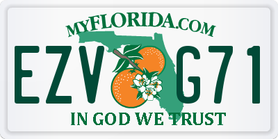 FL license plate EZVG71