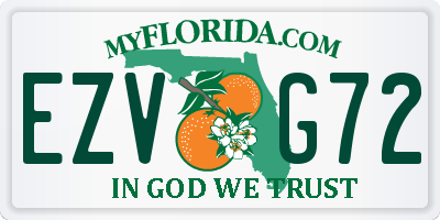 FL license plate EZVG72