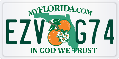 FL license plate EZVG74