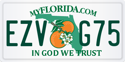 FL license plate EZVG75