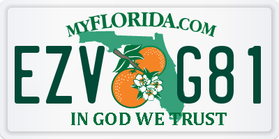 FL license plate EZVG81