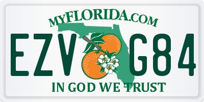 FL license plate EZVG84