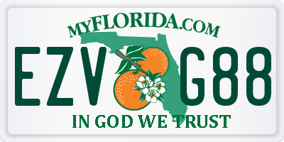 FL license plate EZVG88