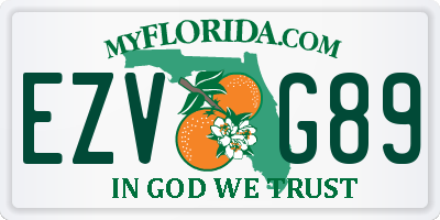 FL license plate EZVG89