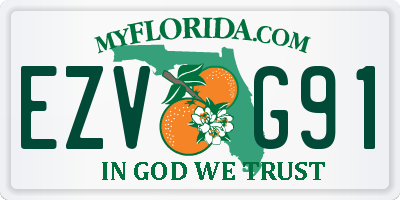 FL license plate EZVG91