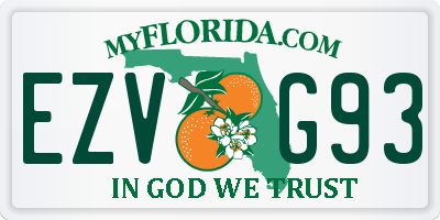 FL license plate EZVG93