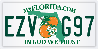 FL license plate EZVG97