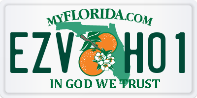 FL license plate EZVH01