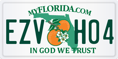 FL license plate EZVH04