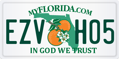 FL license plate EZVH05