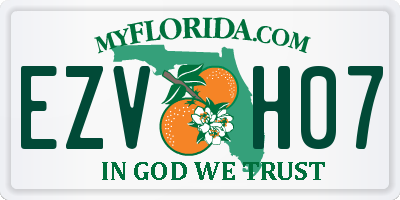 FL license plate EZVH07