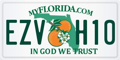 FL license plate EZVH10