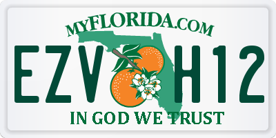 FL license plate EZVH12