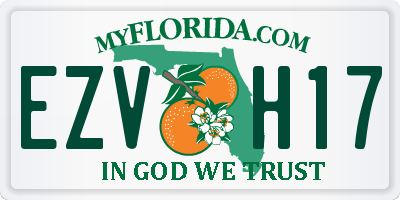 FL license plate EZVH17