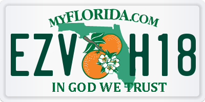 FL license plate EZVH18