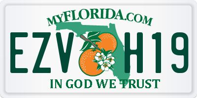 FL license plate EZVH19