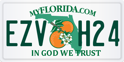 FL license plate EZVH24