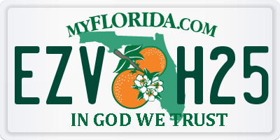 FL license plate EZVH25