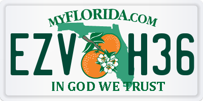 FL license plate EZVH36