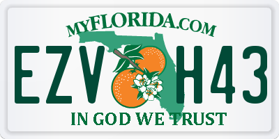 FL license plate EZVH43