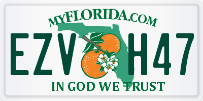 FL license plate EZVH47