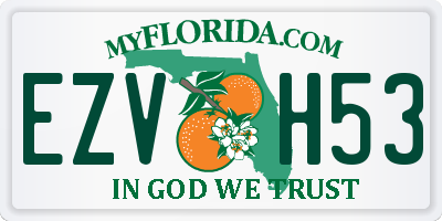 FL license plate EZVH53