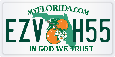 FL license plate EZVH55